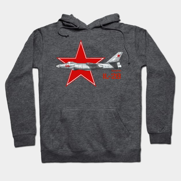 Ilyushin Il-28 Beagle - USSR Hoodie by BearCaveDesigns